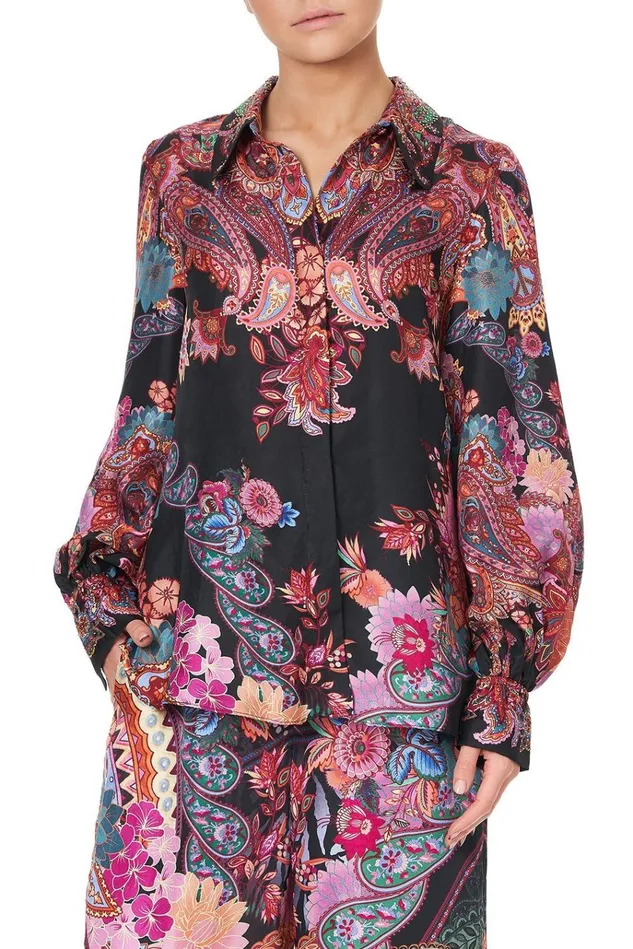Camilla Tops Women Curved Collar Blouse Swinging Sixties