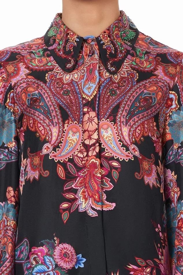 Camilla Tops Women Curved Collar Blouse Swinging Sixties