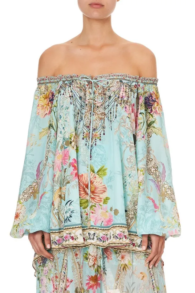 Camilla Tops Women Neck Tie Gathered Blouse A Royal Stitch Up