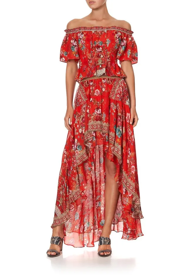 Camilla Tops Women Off Shoulder Gathered Top Cameos Can Can