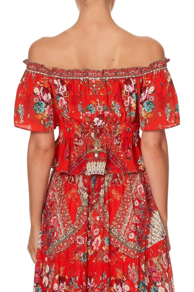 Camilla Tops Women Off Shoulder Gathered Top Cameos Can Can