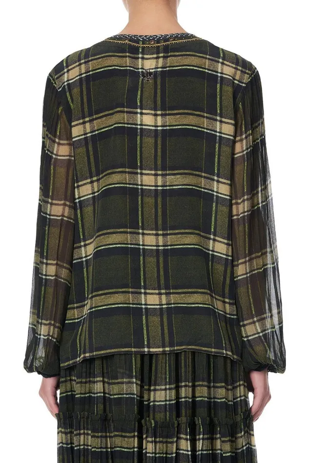 Camilla Tops Women Peasant Blouse With Front Lacing Campfire Stories