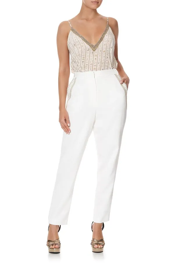 Camilla Trousers and Leggings Women Basic Drop Crotch Pant The Queens Chamber