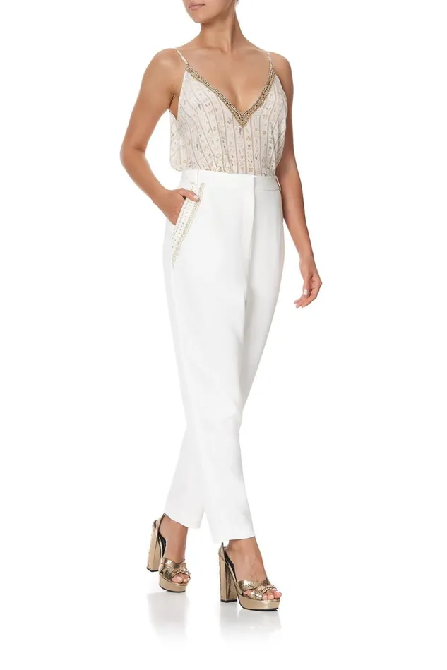 Camilla Trousers and Leggings Women Basic Drop Crotch Pant The Queens Chamber