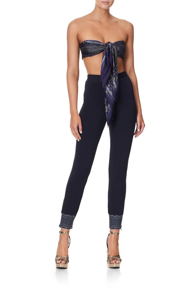 Camilla Trousers and Leggings Women Leggings With Contrast Cuff Its A Sign