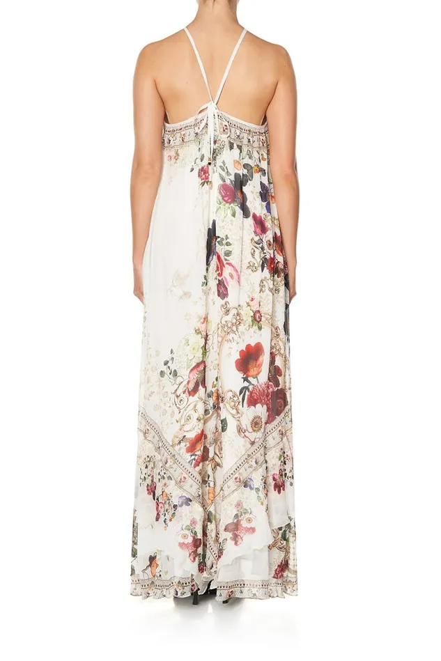 Camilla Wedding Guest Dresses Women Keyhole Neck Long Dress Fairy Godmother