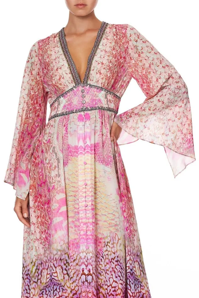 Camilla Wedding Guest Dresses Women Kimono Sleeve Dress With Shirring Detail Serpentine Dreams