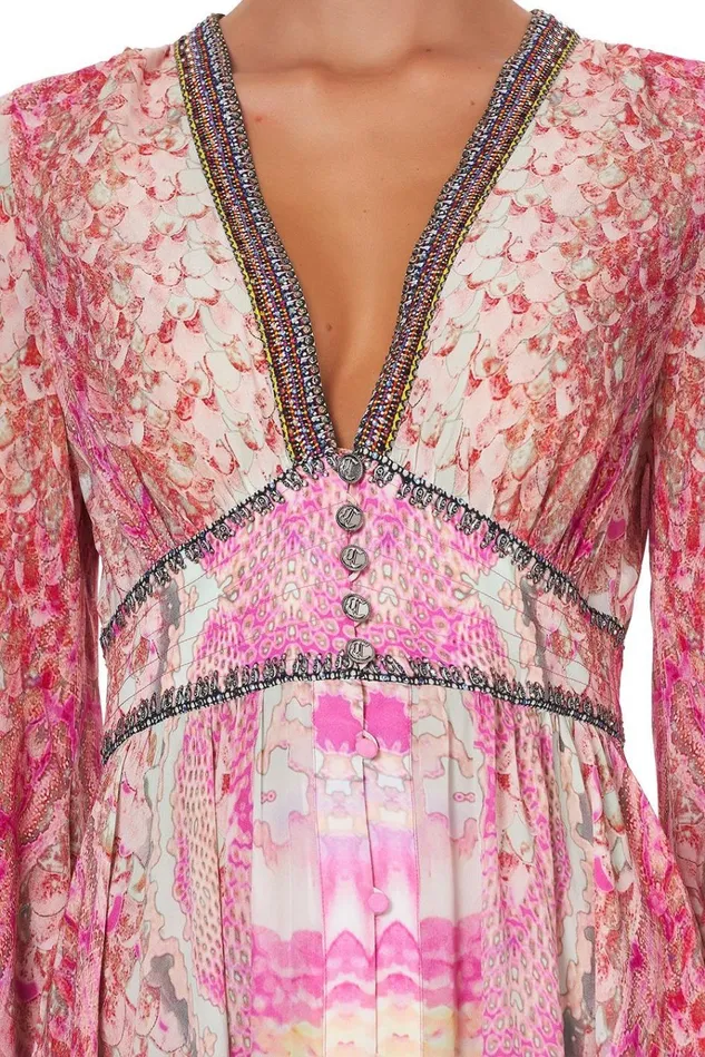 Camilla Wedding Guest Dresses Women Kimono Sleeve Dress With Shirring Detail Serpentine Dreams
