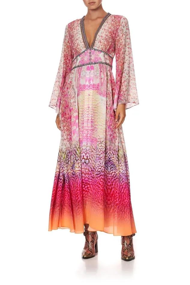 Camilla Wedding Guest Dresses Women Kimono Sleeve Dress With Shirring Detail Serpentine Dreams