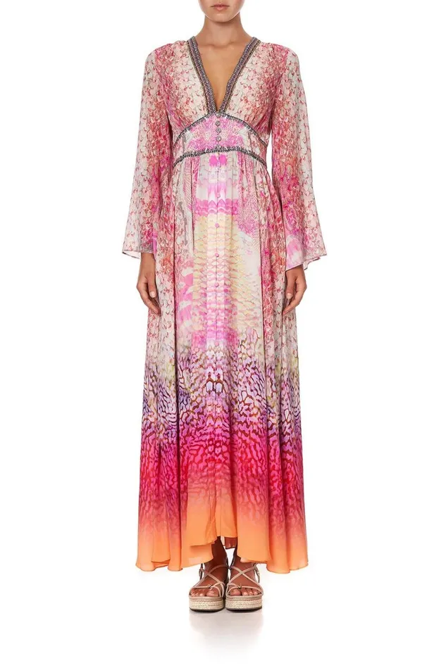 Camilla Wedding Guest Dresses Women Kimono Sleeve Dress With Shirring Detail Serpentine Dreams