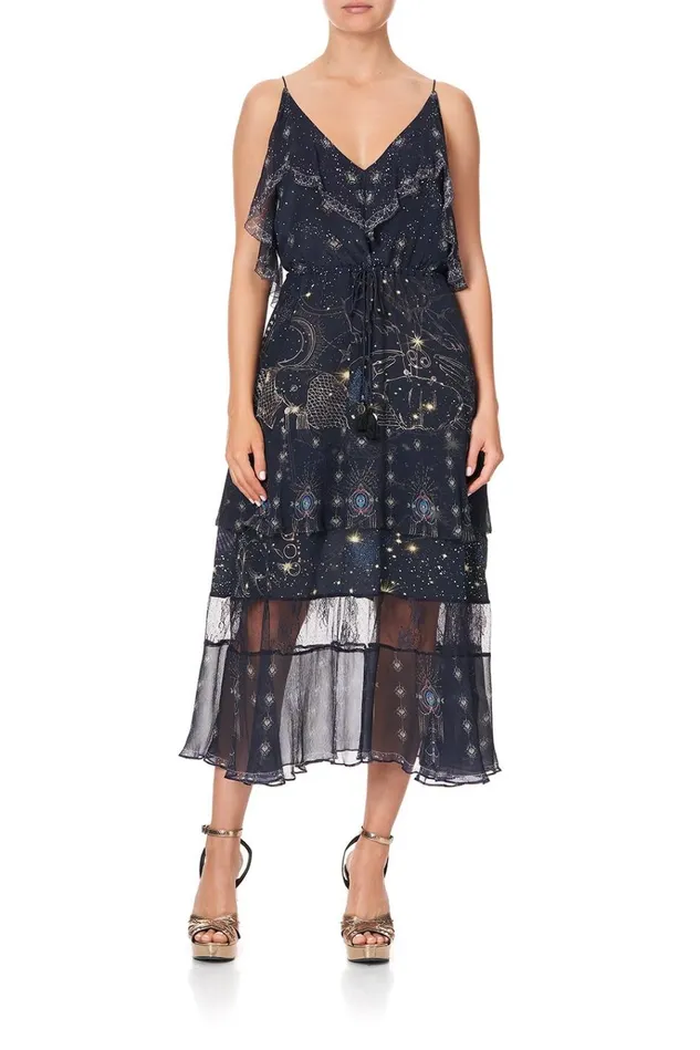 Camilla Wedding Guest Dresses Women Midi Dress With Neckline Frill Its A Sign Camilla Wedding Guest Dresses Women Midi Dress With Neckline Frill Its A Sign