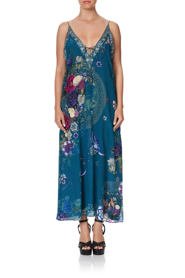 Camilla Wedding Guest Dresses Women V Neck Dress With Neckbands Lunar Gazing