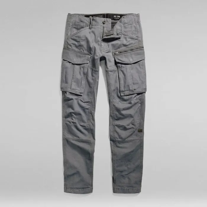 Cargos and Chinos Men GStar RAW Rovic Zip 3D Regular Tapered Pants Granite