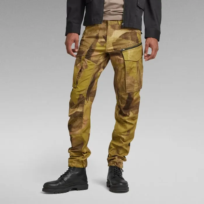 Cargos and Chinos Men GStar RAW Rovic Zip 3D Regular Tapered Pants Safari Watercolor Camo Cargos and Chinos Men GStar RAW Rovic Zip 3D Regular Tapered Pants Safari Watercolor Camo
