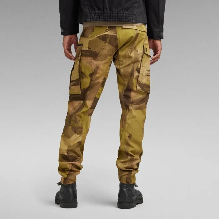 Cargos and Chinos Men GStar RAW Rovic Zip 3D Regular Tapered Pants Safari Watercolor Camo