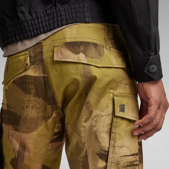 Cargos and Chinos Men GStar RAW Rovic Zip 3D Regular Tapered Pants Safari Watercolor Camo