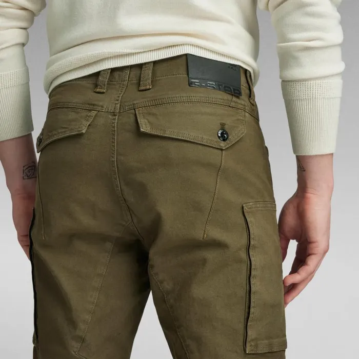 Cargos and Chinos Men GStar RAW Zip Pocket 3D Skinny Cargo Pants Dark Olive