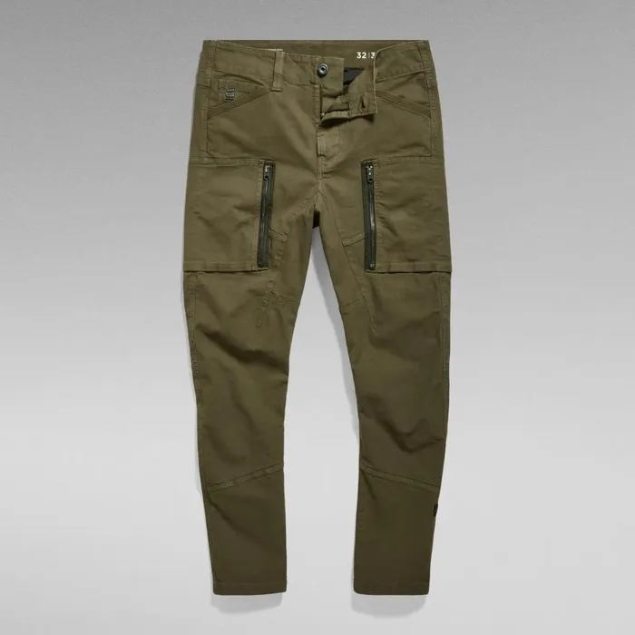 Cargos and Chinos Men GStar RAW Zip Pocket 3D Skinny Cargo Pants Dark Olive