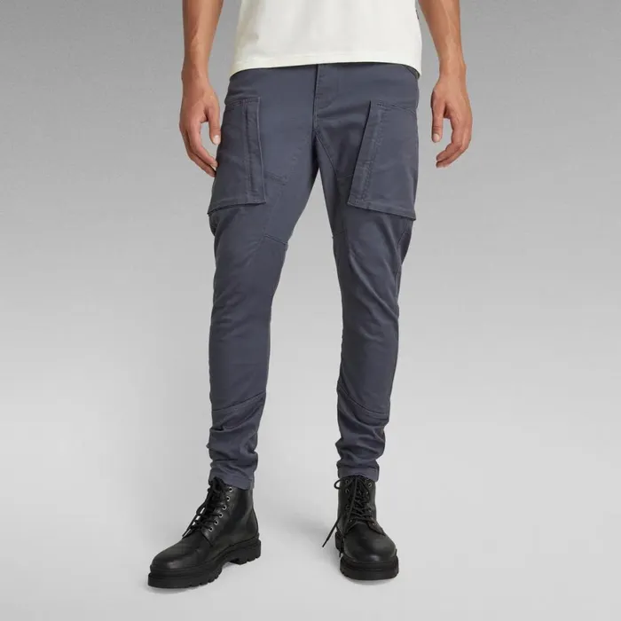 Cargos and Chinos Men GStar RAW Zip Pocket 3D Skinny Cargo Pants Fantem Blue