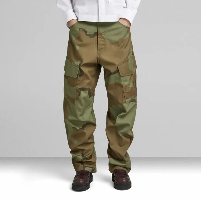 Cargos and Chinos Women GStar RAW Cargo 3D Boyfriend Pants Smoke Olive Desert Camo