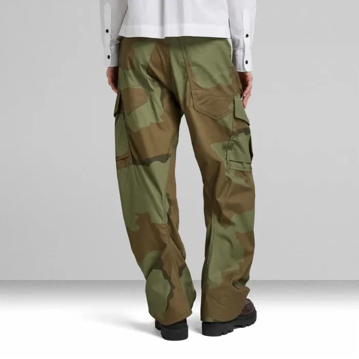 Cargos and Chinos Women GStar RAW Cargo 3D Boyfriend Pants Smoke Olive Desert Camo