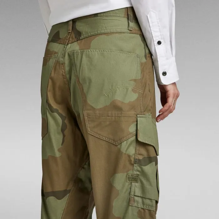 Cargos and Chinos Women GStar RAW Cargo 3D Boyfriend Pants Smoke Olive Desert Camo
