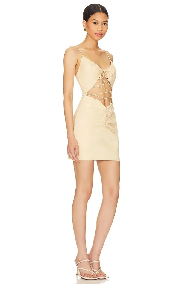 Carmel Mini Dress Beige Neutral Women Lovers and Friends Dresses