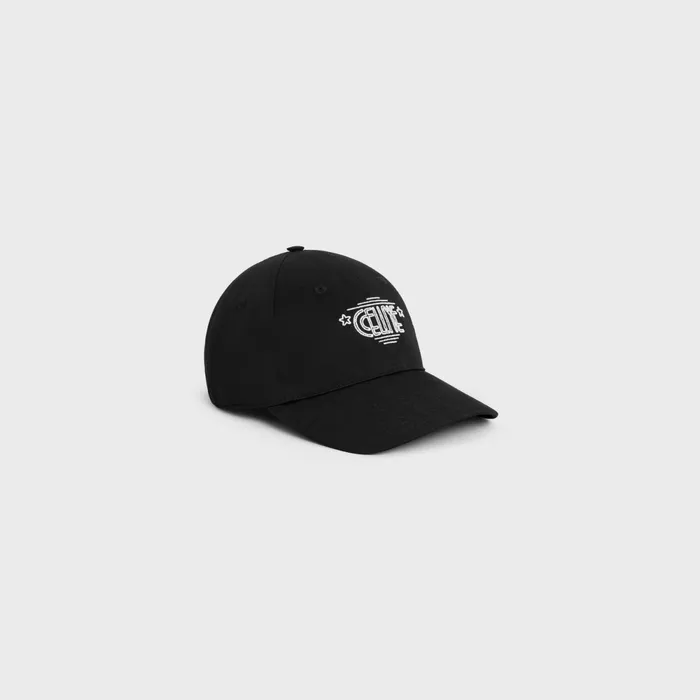 Celine Wiltern Baseball Cap In Cotton Black Men CELINE HATS AND SOFT ACCESSORIES Celine Wiltern Baseball Cap In Cotton Black Men CELINE HATS AND SOFT ACCESSORIES