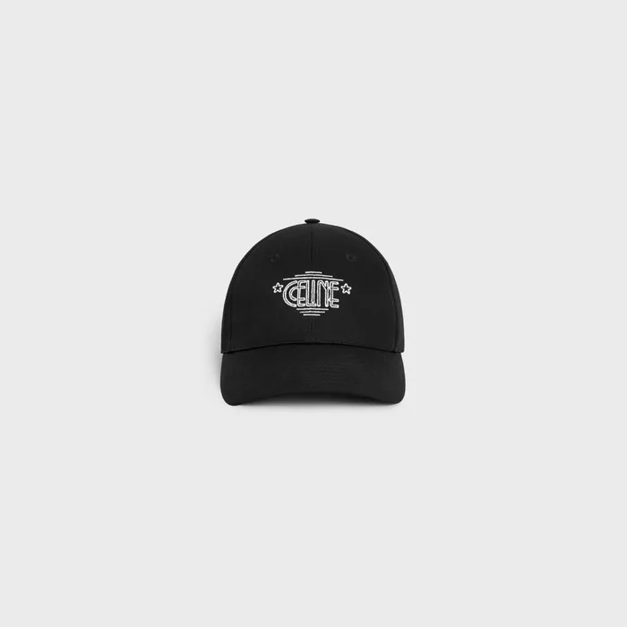Celine Wiltern Baseball Cap In Cotton Black Men CELINE HATS AND SOFT ACCESSORIES