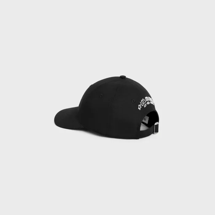 Celine Wiltern Baseball Cap In Cotton Black Men CELINE HATS AND SOFT ACCESSORIES
