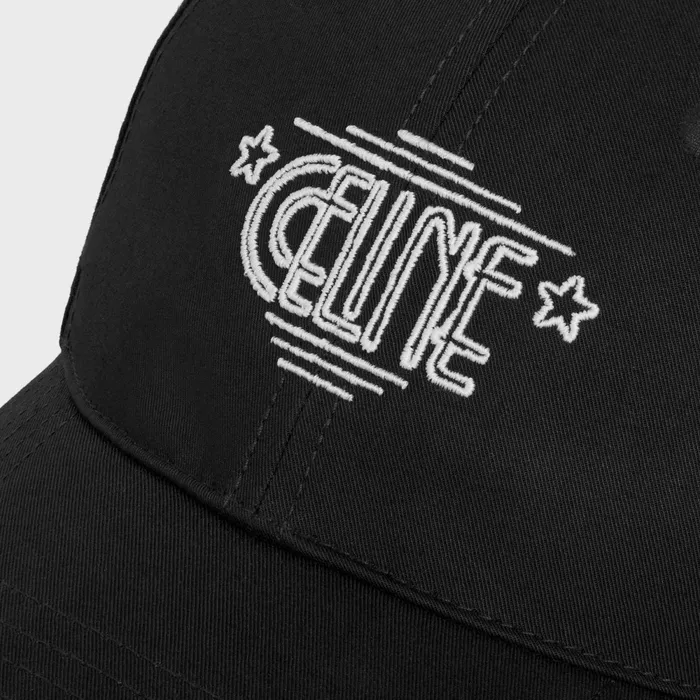 Celine Wiltern Baseball Cap In Cotton Black Men CELINE HATS AND SOFT ACCESSORIES