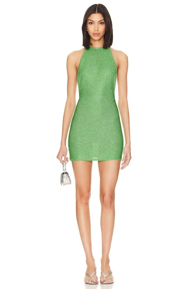 Cerys Sequin Mini Dress Green Women Lovers and Friends Dresses