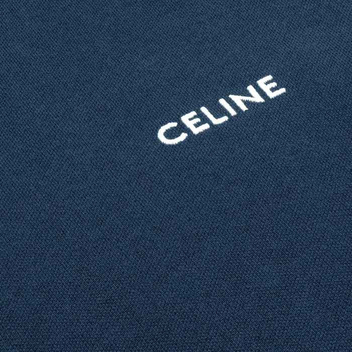 Classic Polo Shirt In Cotton Piqu Navyoff White Men CELINE TSHIRTS AND SWEATSHIRTS
