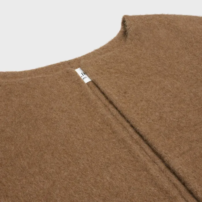 Coat With Pure Collar In Brushed Llama Camel Women CELINE COATS