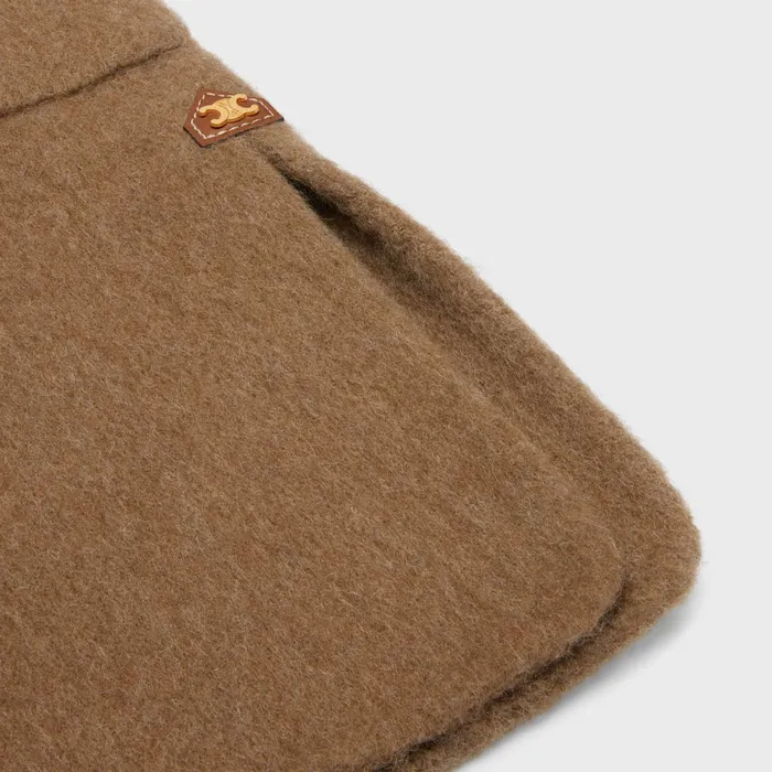 Coat With Pure Collar In Brushed Llama Camel Women CELINE COATS
