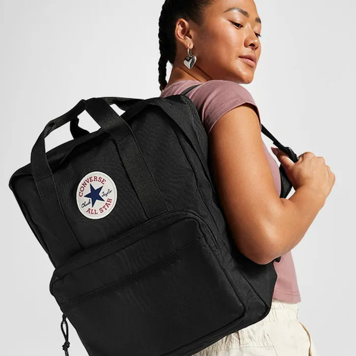 Converse Bags and Backpacks Small Square Backpack Converse Black 8211 MenWomen