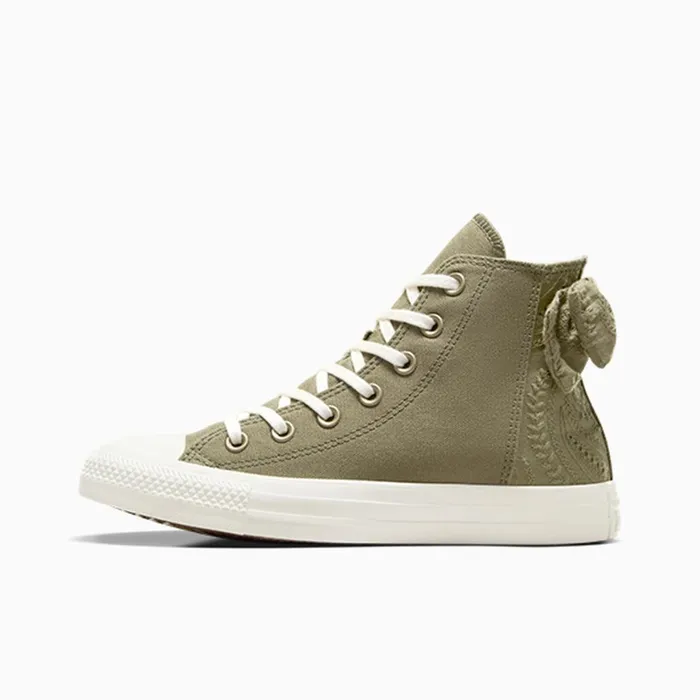 Converse High Top Chuck Taylor All Star Bow Mossy Sloth Greenegretlight Gold 8211 Women