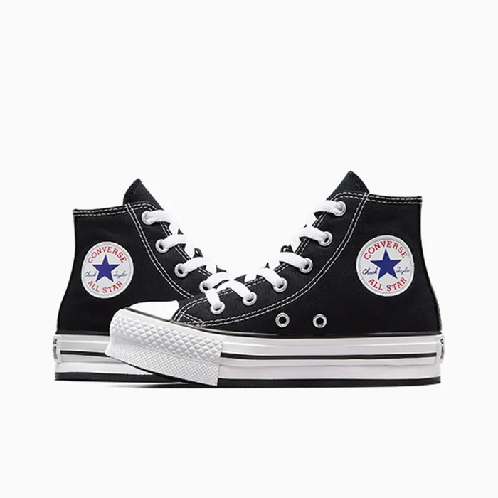 Converse High Top Chuck Taylor All Star EVA Lift Platform Blackwhiteblack 8211 Kids