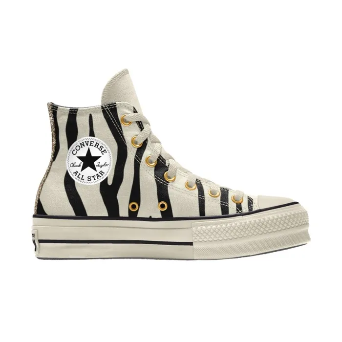 Converse High Top Custom Chuck Taylor All Star Lift Platform Glitter By You Zebra Tri Panel 8211 Women Converse High Top Custom Chuck Taylor All Star Lift Platform Glitter By You Zebra Tri Panel 8211 Women