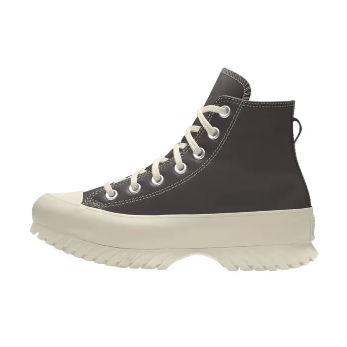Converse High Top Custom Chuck Taylor All Star Lugged Platform Leather By You Coffee Nut 8211 Women