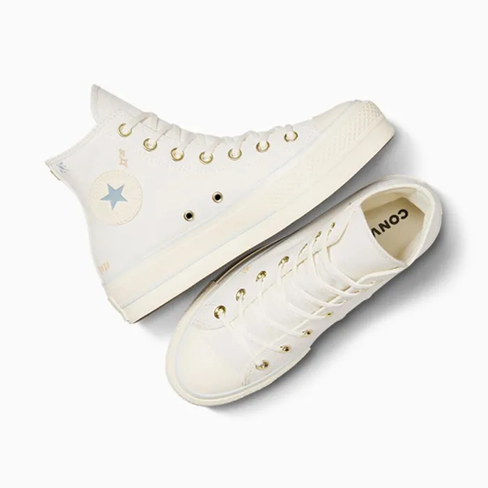 Converse Lift Platforms Chuck Taylor All Star Lift Platform Tiny Tattoos Vintage Whitecocoon Blue 8211 Women