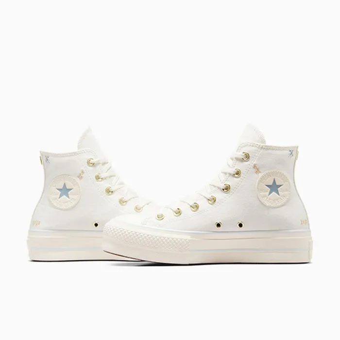 Converse Lift Platforms Chuck Taylor All Star Lift Platform Tiny Tattoos Vintage Whitecocoon Blue 8211 Women