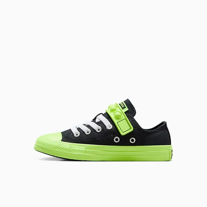 Converse Low Top Chuck Taylor All Star Bubble Strap EasyOn Hyper Brights Blackslime Lightwhite 8211 Kids