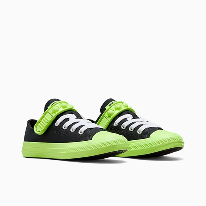 Converse Low Top Chuck Taylor All Star Bubble Strap EasyOn Hyper Brights Blackslime Lightwhite 8211 Kids