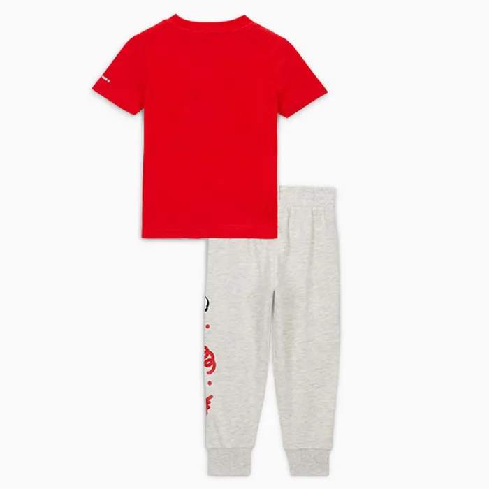 Converse Pants and Shorts Squiggle TShirt and Joggers Set Grey Heather 8211 Kids