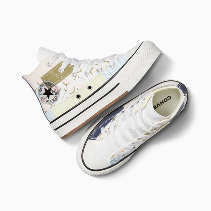 Converse Platforms Chuck Taylor All Star EVA Lift Platform Patchwork Whitedonut Glazetrue Sky 8211 Kids