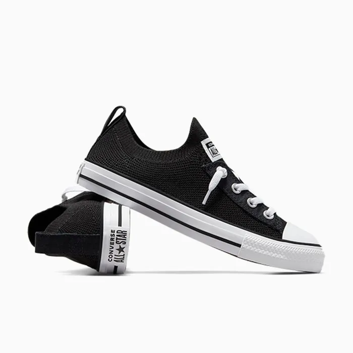Converse SlipOns Chuck Taylor All Star Shoreline Knit Slip Blackwhiteblack 8211 Women