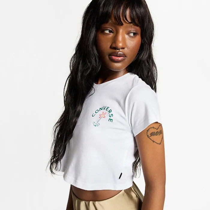 Converse Tops and Shirts Floral Baby TShirt White 8211 Women