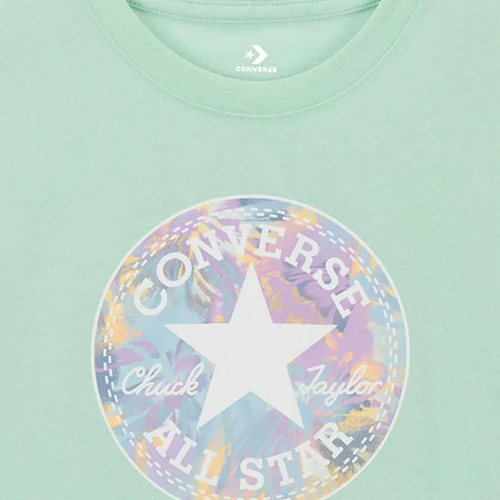 Converse Tops and TShirts Floral Chuck Taylor Patch TShirt Sticky Aloe Green 8211 Kids