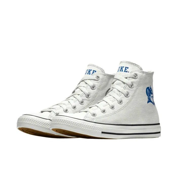 Converse Wide Width Chuck Taylor All Star Duke University High Top Selected Color White 8211 WomenMen